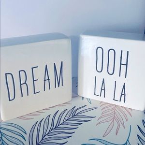 Set of Glass Decor OOH LA LA & DREAM